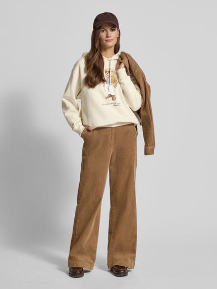 Polo Ralph Lauren Oversized Hoodie mit Polo Bear Ecru 1