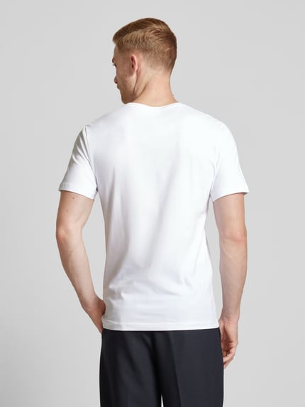 RAGMAN T-Shirt im 2er Pack mit geripptem V-Ausschnitt Weiss 5