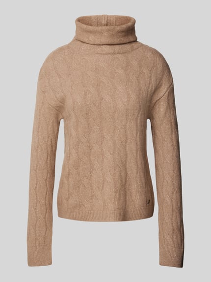 monari Strickpullover aus Woll-Viskose-Mix Beige 2