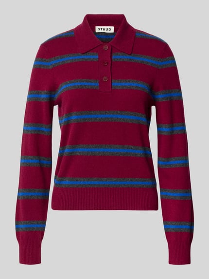 Staud Strickpullover aus reinem Kaschmir Bordeaux 2