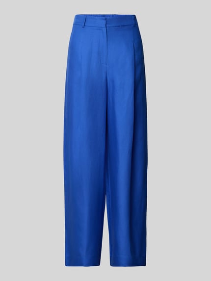 Selected Wide Leg Stoffhose aus Lyocell-Leinen-Mix Modell 'LYRA' Royal 2