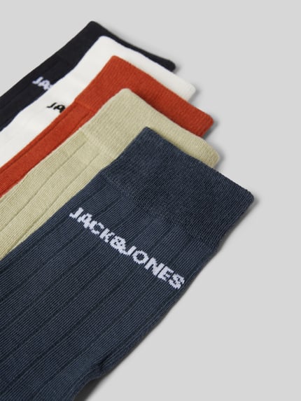 JACK & JONES Socken mit Label-Detail Modell 'SOLID' im 3er-Pack Rostrot 2