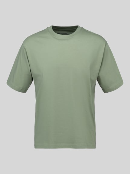 Produktfoto, Regular Fit T-Shirt aus reiner Baumwolle von MCNEAL in Hellgrün, Rundhalsausschnitt, Kurzarm, glatte Textur, Herren T-Shirt