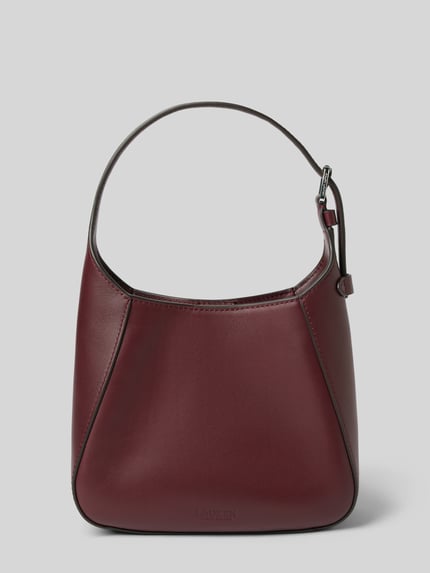 Lauren Ralph Lauren Handtas van rundleer met draagband Bordeaux - 4