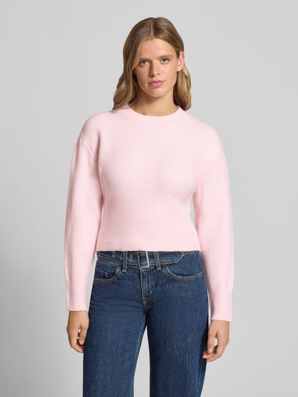 NOISY MAY® Strickpullover mit Rundhalsausschnitt Modell 'SLOAN' Rosa 4
