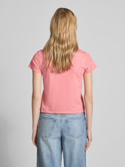 REVIEW T-Shirt mit Label-Print Pink 5