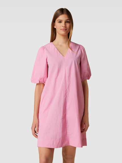 Jake*s Studio Woman Knielanges Kleid mit V-Ausschnitt Rosa 4