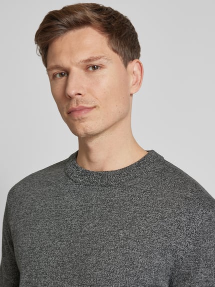 Tom Tailor Denim Regular Fit Strickpullover aus Baumwolle Anthrazit 3