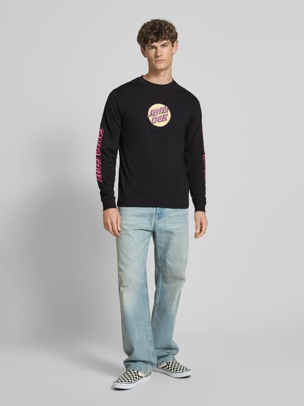 Santa Cruz Sweatshirt mit Label-Print Black 1