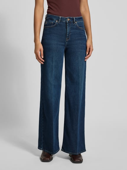 Raffaello Rossi Wide Leg Jeans mit Bügelfalten Modell 'SEVENTY' Dunkelblau 4