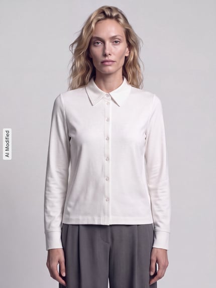 s.Oliver RED LABEL Relaxed Fit Langarmbluse aus Baumwoll-Mix Weiss 4