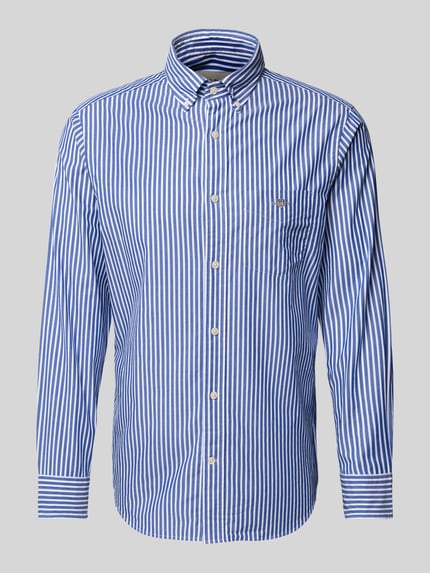 GANT Regular Fit Freizeithemd mit Streifenmuster Modell 'POPLIN' Blau 2