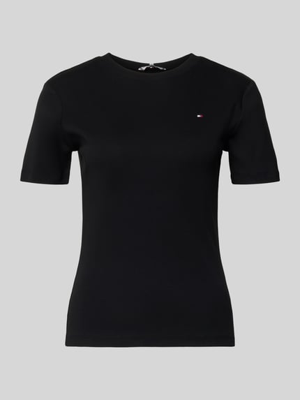 Tommy Hilfiger Slim Fit T-Shirt aus reiner Baumwolle  Black 2