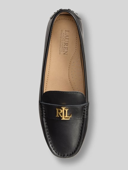 Lauren Ralph Lauren Slipper aus echtem Kalbsleder Black 3