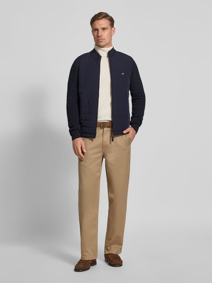 Fynch-Hatton Gebreid jack met ritssluiting Marineblauw - 1