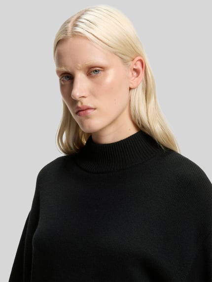 HUGO Loose Fit Pullover aus Woll-Mix Modell 'Sorellenio' Black 3