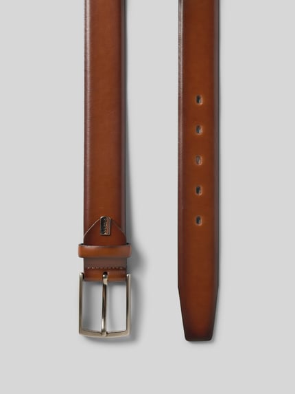 LLOYD Men's Belts Ledergürtel mit Label-Detail und Dornschließe Cognac 3