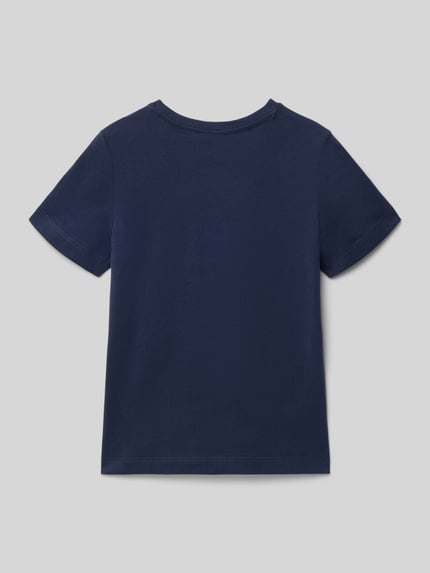 s.Oliver RED LABEL Regular Fit T-Shirt aus reiner Baumwolle Marine 3