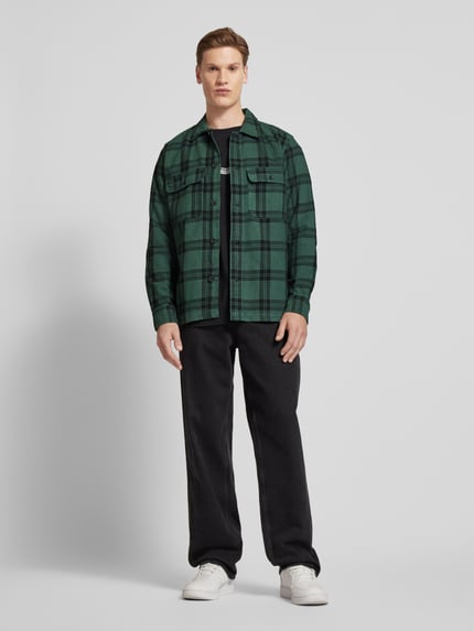 ONLY & SONS Regular Fit Freizeithemd mit New-Kent-Kragen Modell 'OLIVER' Dunkelgruen 1
