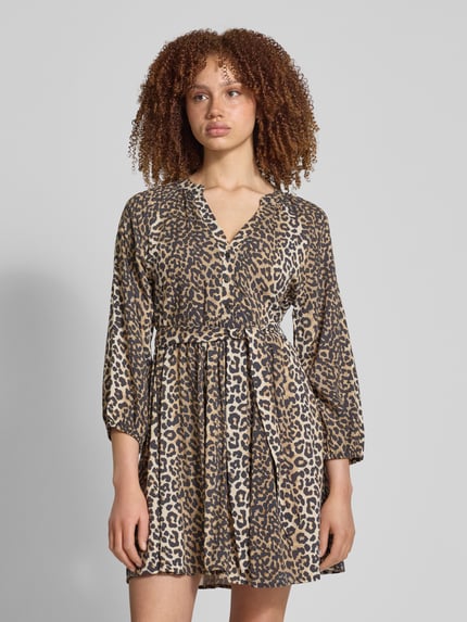 ONLY Soepele vrijetijdsjurk van pure viscose, model 'NOVA LIFE' Zand - 4