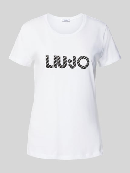 Liu Jo White T-shirt met labelprint Wit - 2
