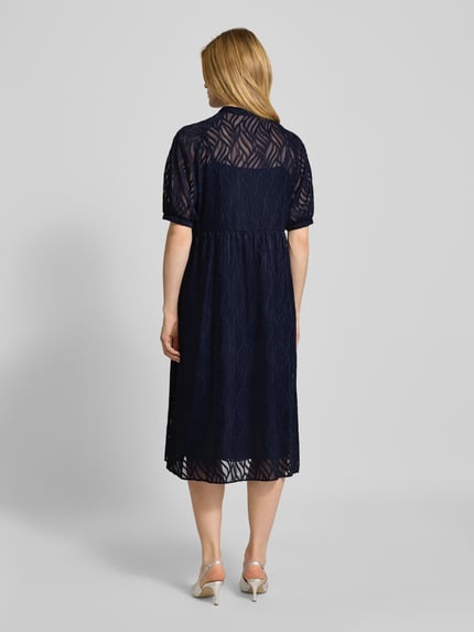 s.Oliver BLACK LABEL Midikleid mit Viskosefutter Marine 5