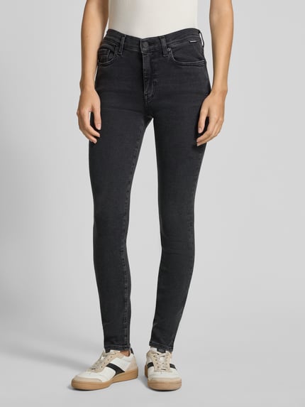 ARMEDANGELS Skinny fit jeans van katoenmix, model 'TILLAA' Antraciet - 4