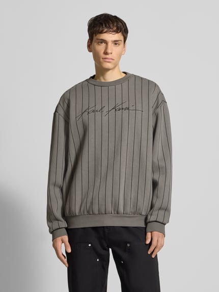 Karl Kani Bluza z wyhaftowanym logo Jasnoszary 4