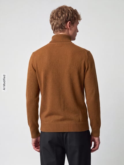 Selected Regular Fit Pullover aus reiner Wolle Modell 'TRAY' Kupfer 5