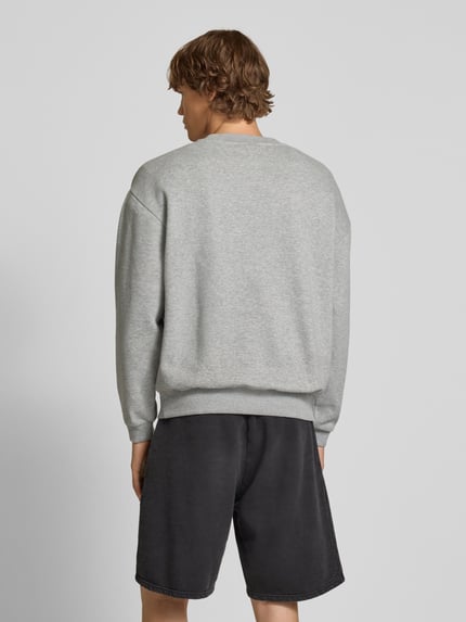 REVIEW Sweatshirt met ronde hals en labelprint Lichtgrijs gemêleerd - 5