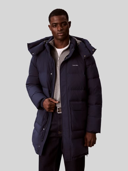 CK Calvin Klein kurtka pikowana o kroju regular fit z odpinanym kapturem Granatowy 4