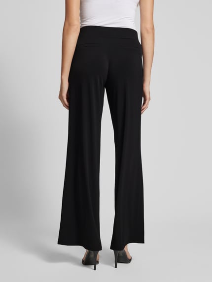 Vera Mont Straight leg stoffen broek met elastische band Zwart - 5