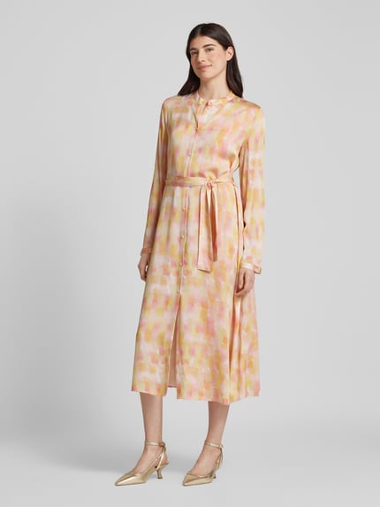 Armani Exchange Midi-jurk met strikceintuur Roze - 1