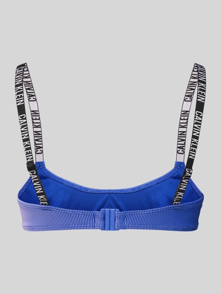 Calvin Klein Underwear Bustier-Bikini-Oberteil mit breiten Label-Trägern Blau 3