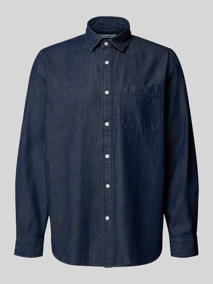 Selected Regular Fit Jeanshemd aus reiner Baumwolle Modell 'REGCARLO' Dunkelblau 2