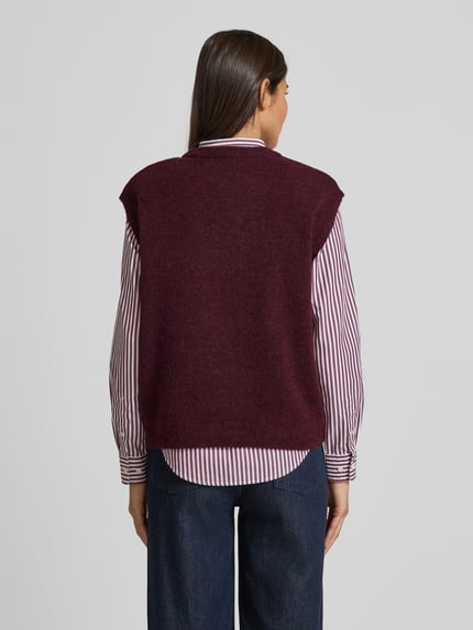 Selected Relaxed Fit Pullunder aus Woll-Mix Modell 'LULU' Pflaume 5
