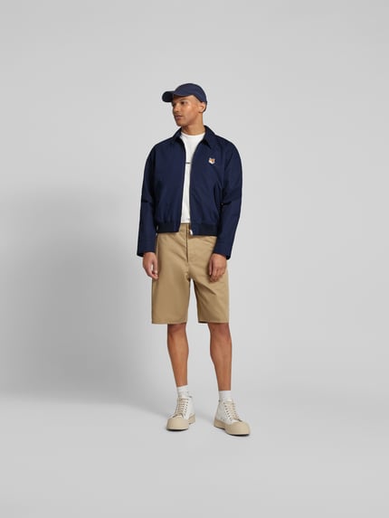 MAISON KITSUNÉ Hemdjacke mit Label-Stitching Marine 1