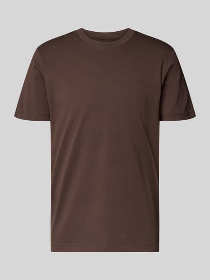 Produktfoto, Regular Fit T-Shirt aus reiner Baumwolle von s.Oliver RED LABEL in Optik: Unifarben, Label-Schriftzug, Jersey, Rundhals, Kurzarm, Herren T-Shirt