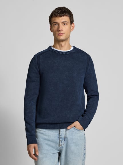 ARMEDANGELS Regular Fit Strickpullover aus reiner Baumwolle Modell 'VAANJO ' Dunkelblau 4