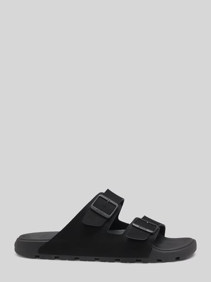 BOSS Sandalen met twee riempjes en all-over logodetails BLACK - 4