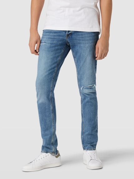 JACK & JONES Jeans in destroyed-look, model 'GLENN' Blauw - 4