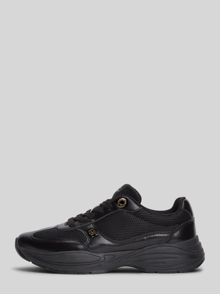Tommy Hilfiger sneakers van echt leer met logodetails Zwart - 2