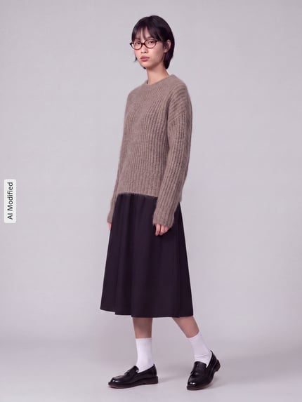 Pepe Jeans Regular Fit Pullover mit Woll-Anteil Modell 'ASHLEY CREW' Beige 1