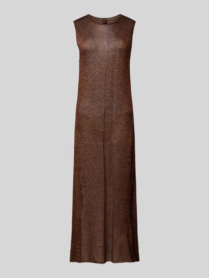 Stefanel maxi-jurk met structuurpatroon Middenbruin - 2