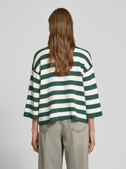Tom Tailor Relaxed Fit Strickjacke aus Viskose-Mix Dunkelgruen 5