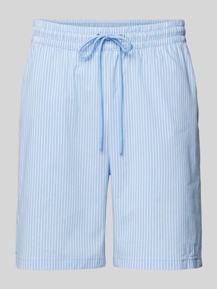 PEGADOR Regular fit sweatshorts met labeldetail, model 'RATON' Lichtblauw - 2