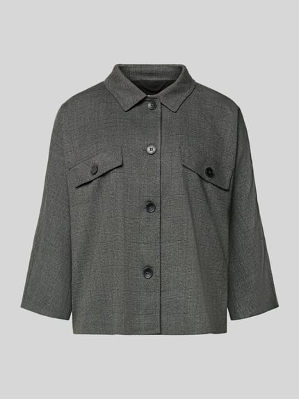 MORE & MORE Relaxed fit blazer met knoopsluiting en 3/4-mouwen Antraciet - 2