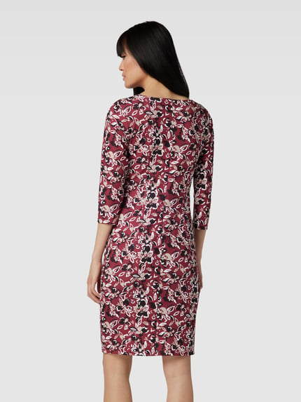 Montego Knielanges Kleid mit Allover-Print Bordeaux 5