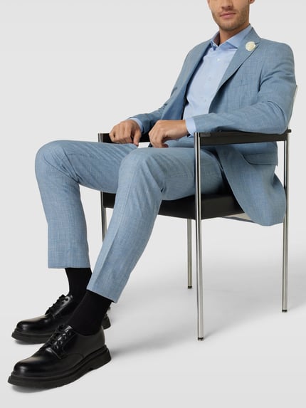 CG – CLUB of GENTS Spodnie do garnituru o kroju slim fit z efektem melanżowym model ‘Paco’ Jasnoniebieski 1