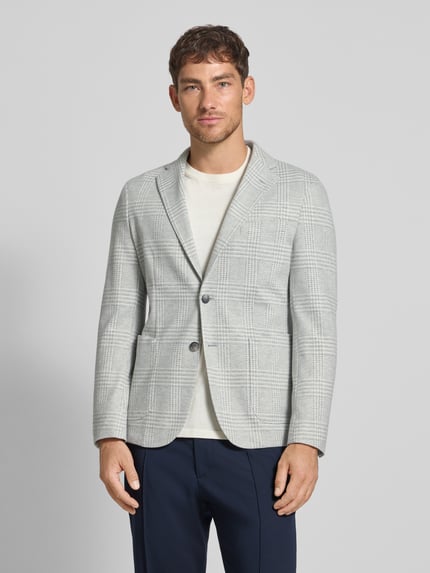 BOSS Slim fit colbert van Italiaanse jersey, model 'HANRY' Lichtgrijs - 4
